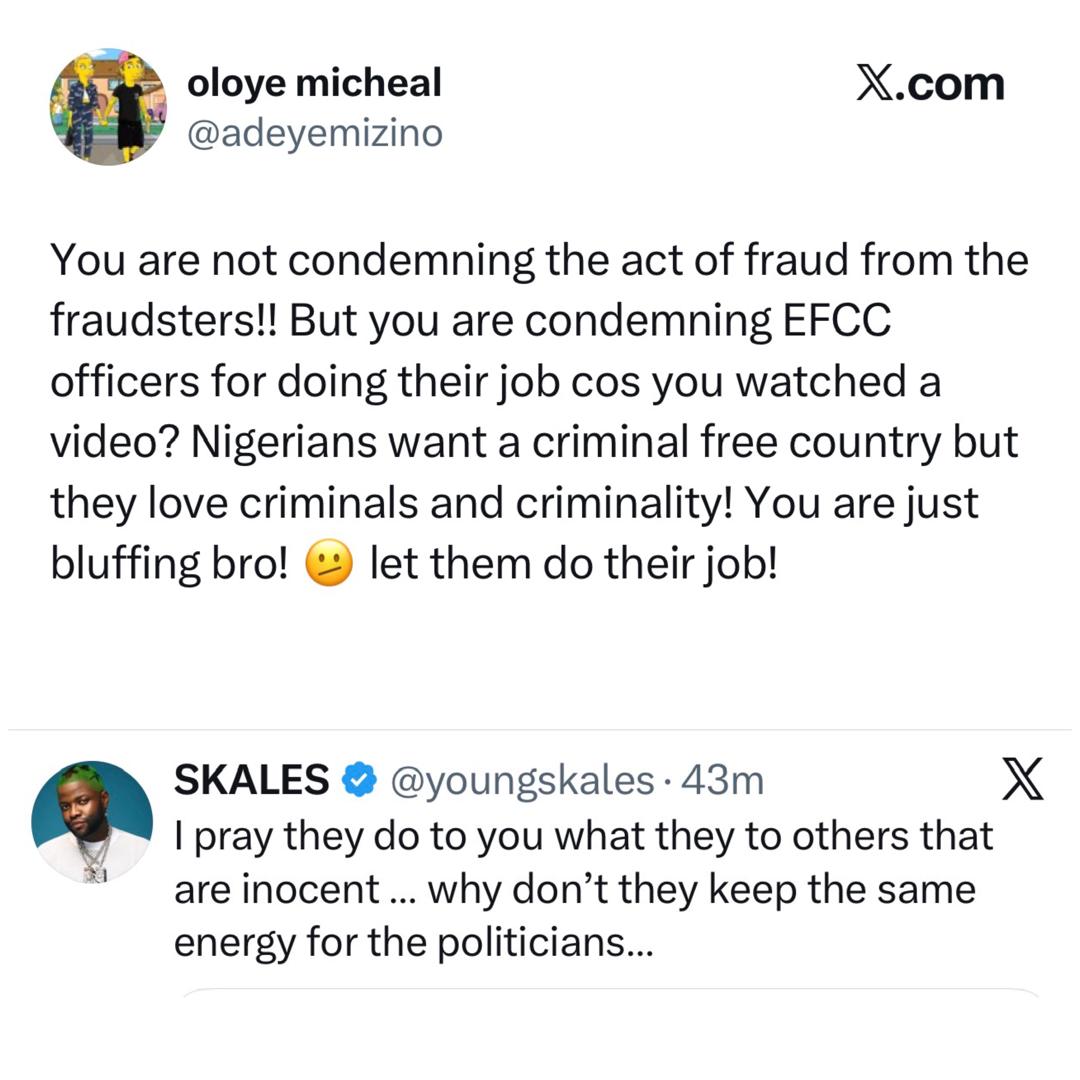Rapper Skales tackles EFCC operatives over recent Lekki estate raid, recalls past trauma